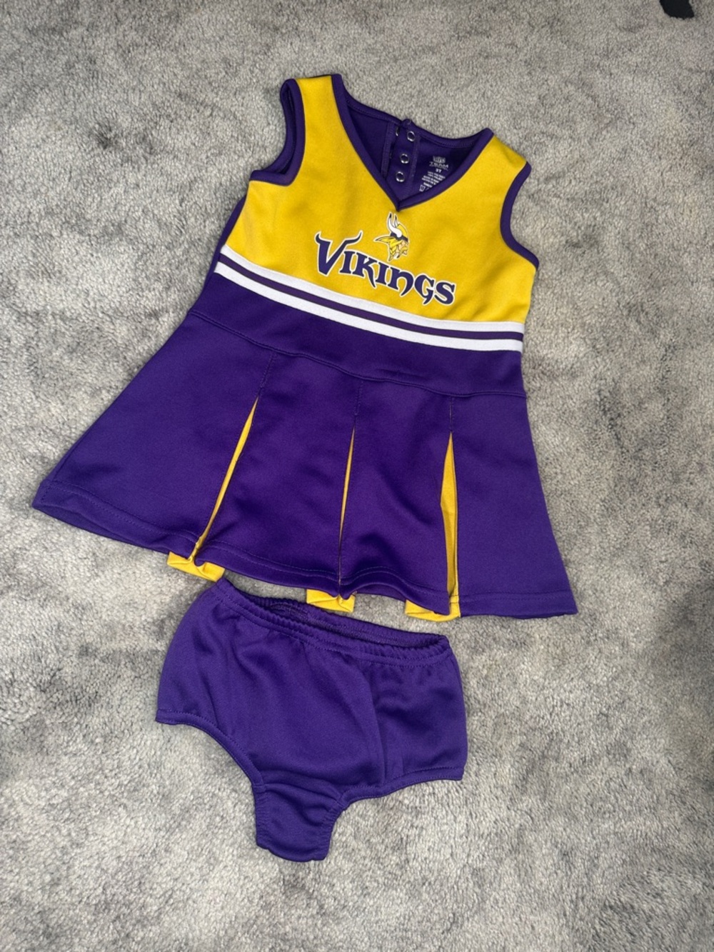NFL Vikings Purple and Yellow Cheer Dress Set